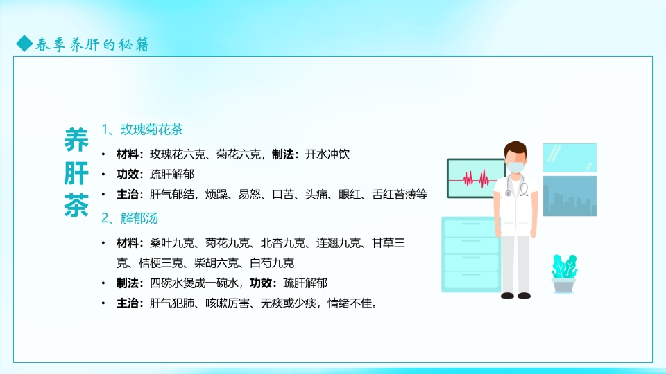 春季养生春季养肝知识讲座PPT课件17