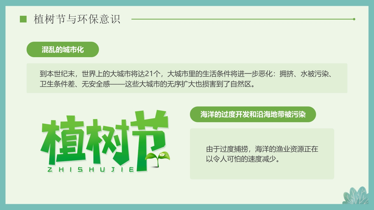 “多一棵树多一片叶多一份希望”小学植树节主题班会PPT课件23