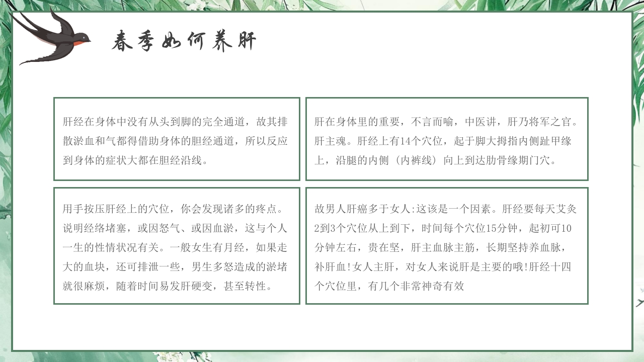 水墨中国风春季养生知识讲座PPT课件13