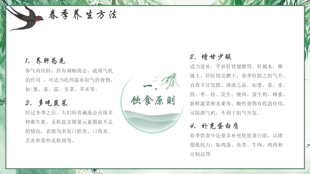 水墨中国风春季养生知识讲座PPT课件18