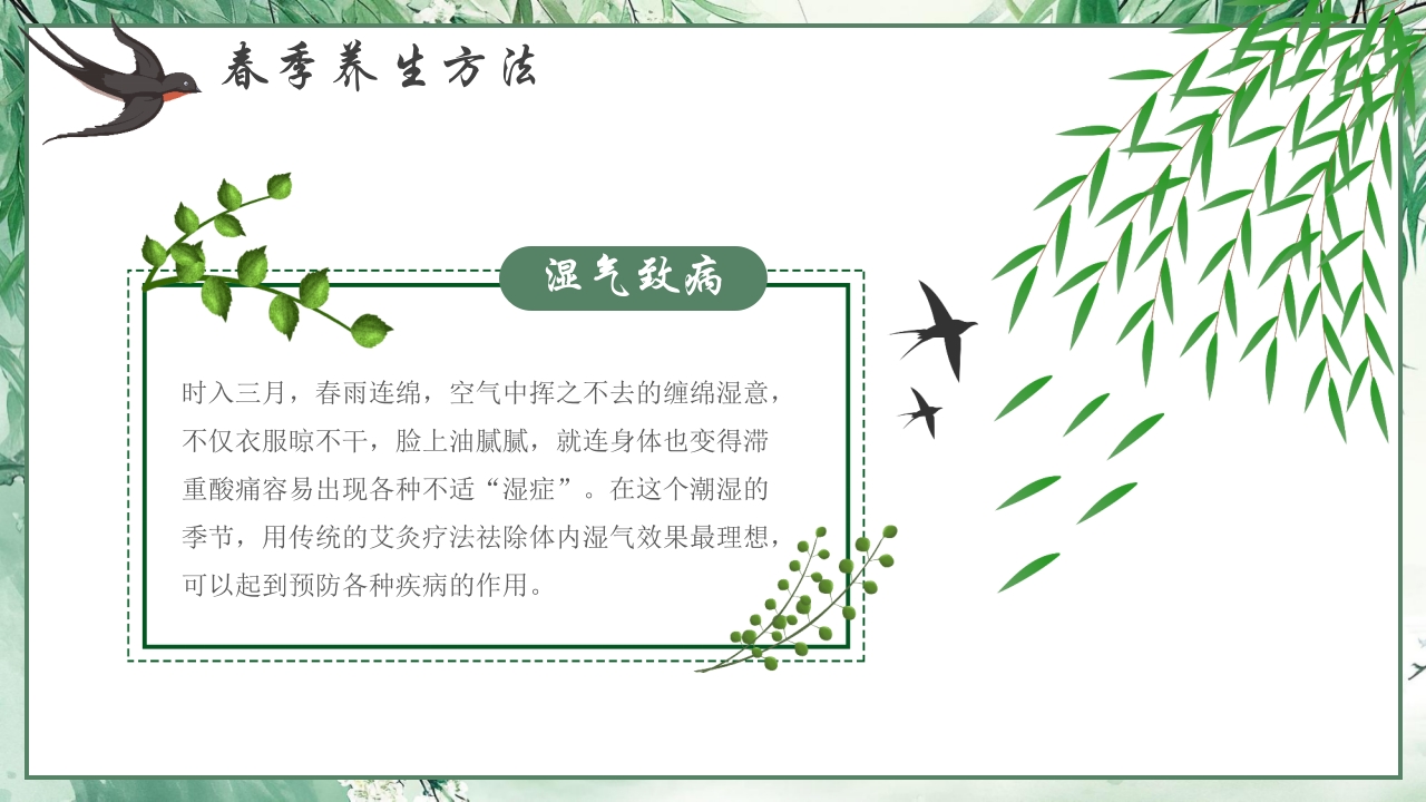 水墨中国风春季养生知识讲座PPT课件21