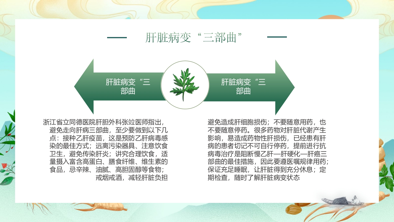 国潮风春季养肝中医知识讲座PPT课件18