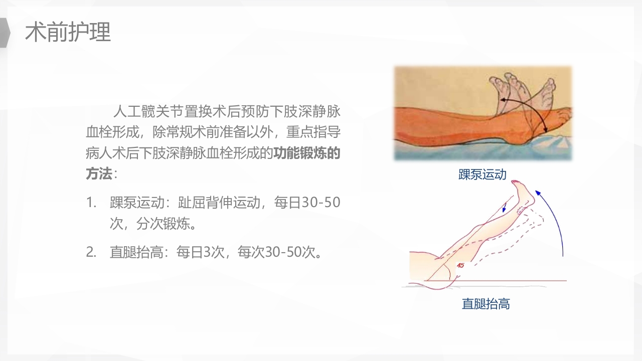 人工髋关节置换后预防下肢深静脉血栓的护理PPT课件16