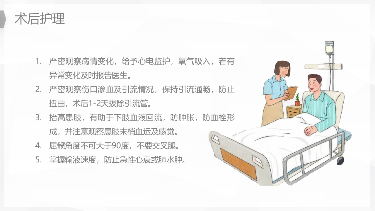 人工髋关节置换后预防下肢深静脉血栓的护理PPT课件18