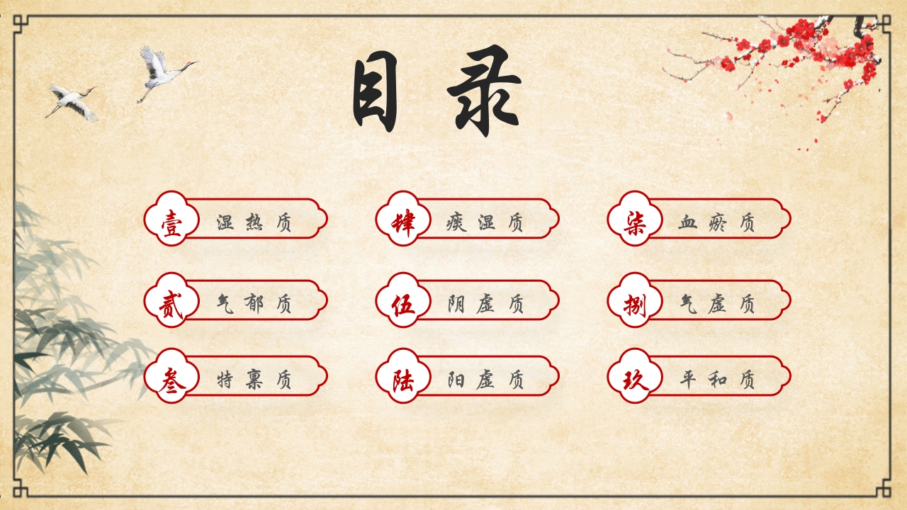 “中医九种体质”中医文化宣传PPT课件2