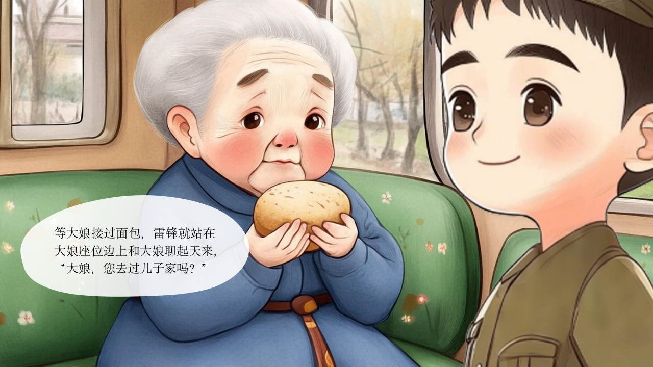 《雷锋的故事》儿童故事绘本幼儿园学雷锋PPT课件21