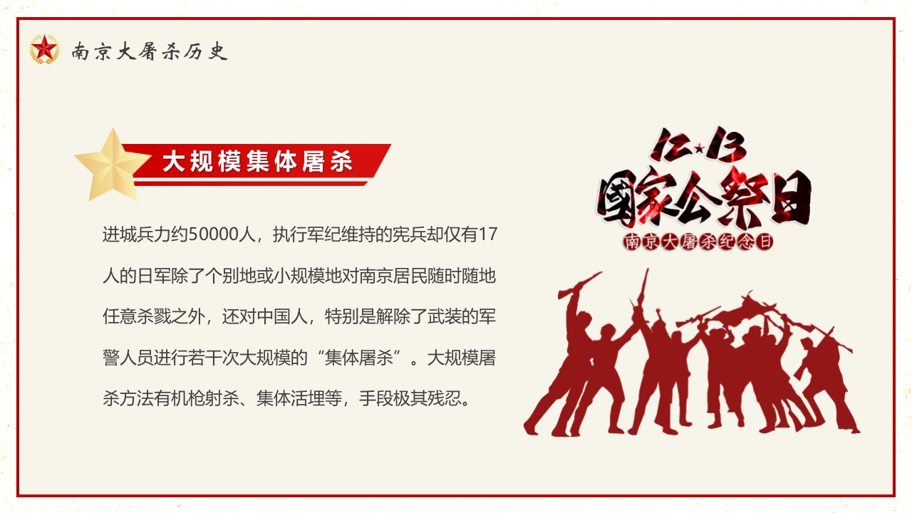 “勿忘国耻”南京大屠杀国家公祭日PPT课件14