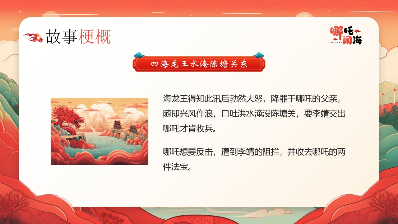 《哪吒闹海》神话传说赏析PPT课件11