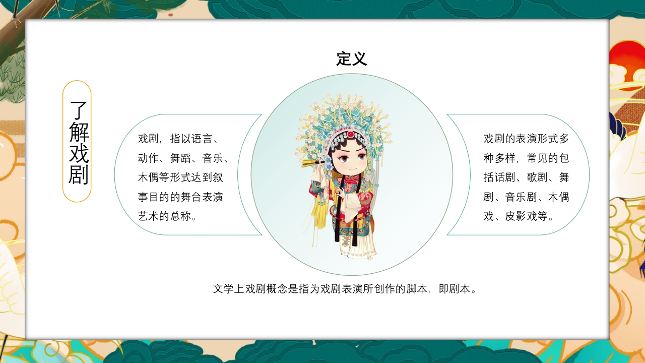 国潮风世界戏剧日PPT课件9
