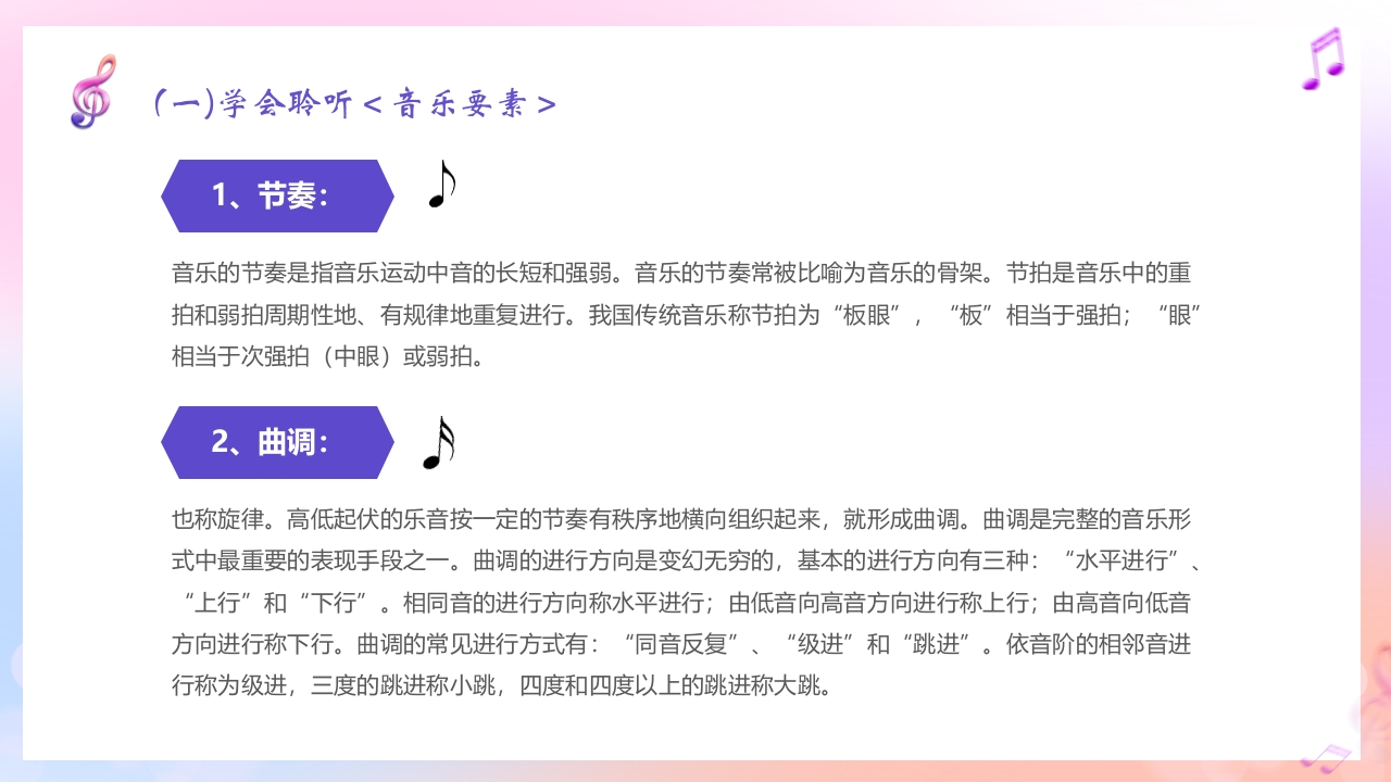 音符背景的音乐开学第一课PPT课件20