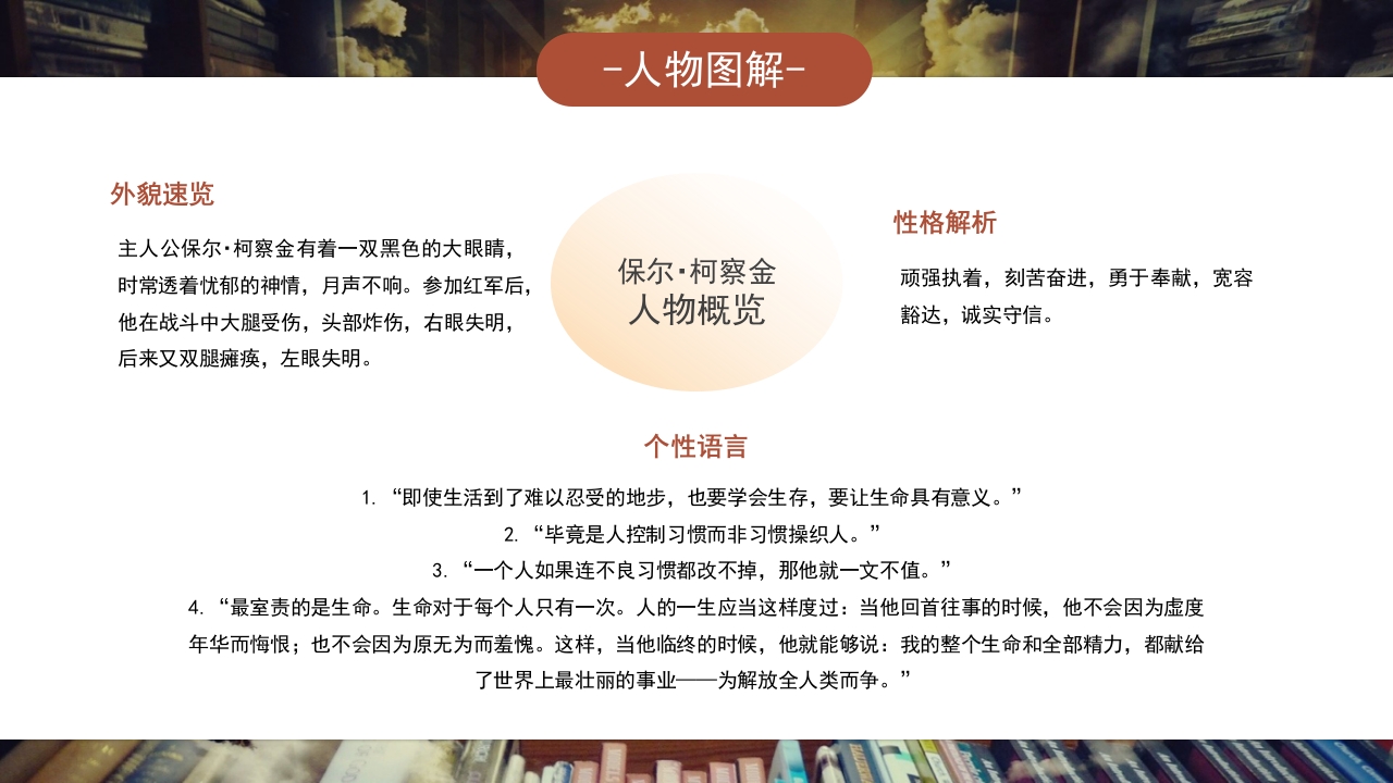 《钢铁是怎样炼成的》好书推荐分享PPT课件13