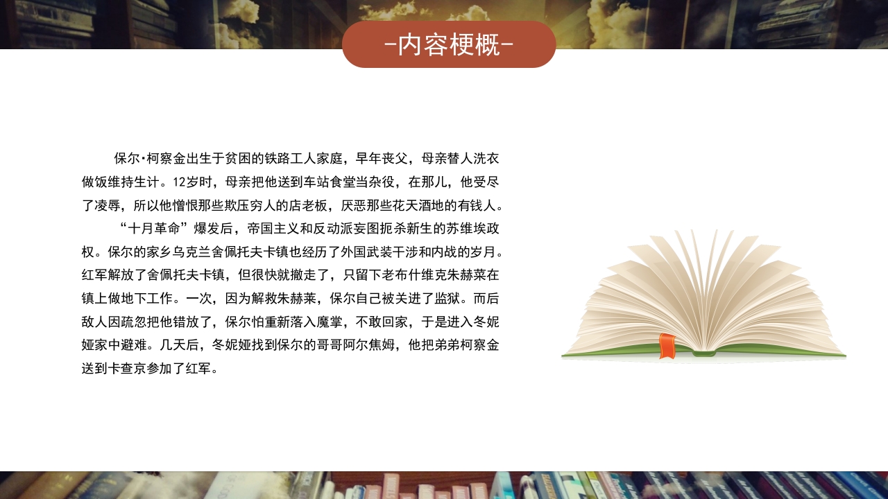 《钢铁是怎样炼成的》好书推荐分享PPT课件7