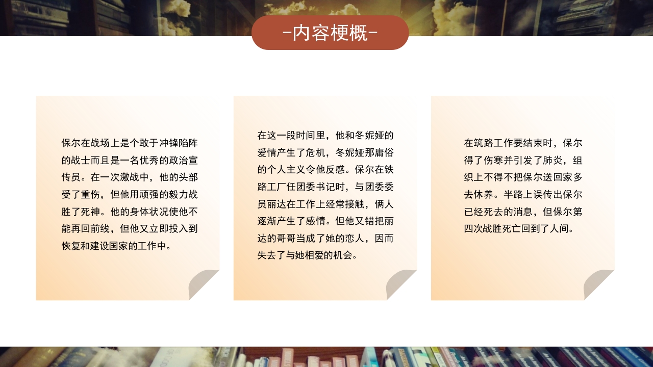 《钢铁是怎样炼成的》好书推荐分享PPT课件8