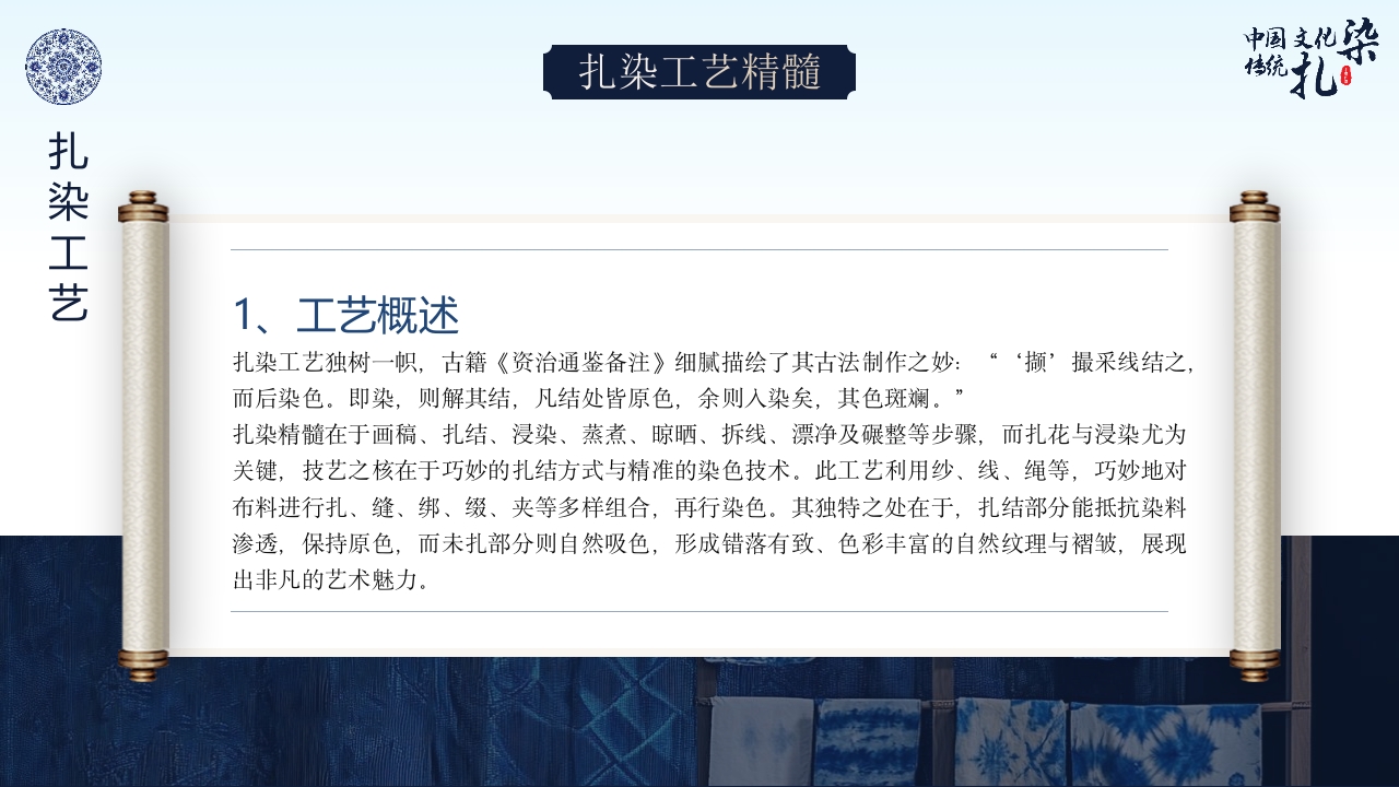中国传统文化“扎染”介绍PPT课件11