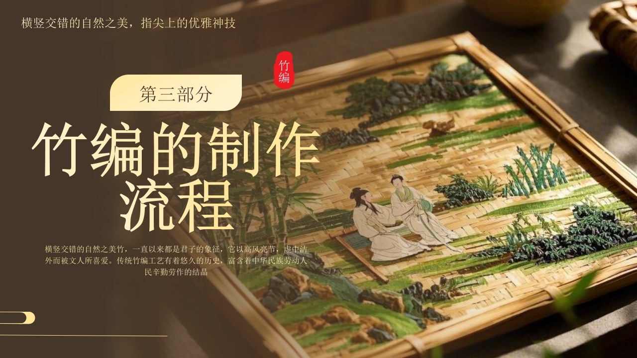 “非遗竹编”中国非物质文化遗产介绍PPT课件11
