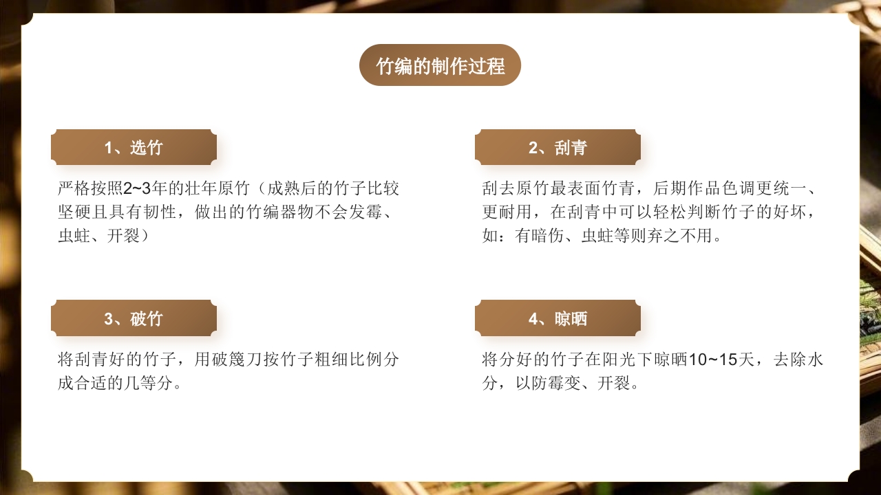 “非遗竹编”中国非物质文化遗产介绍PPT课件12