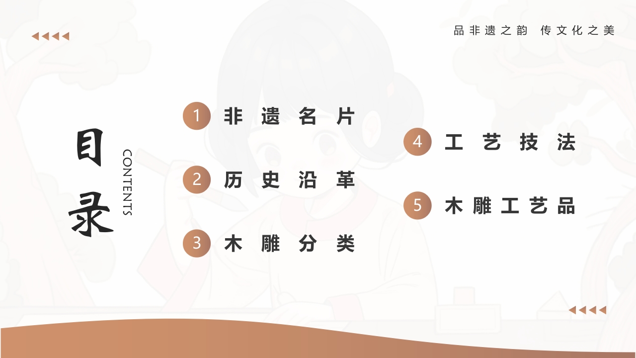 中国非物质文化遗产木雕介绍PPT课件2