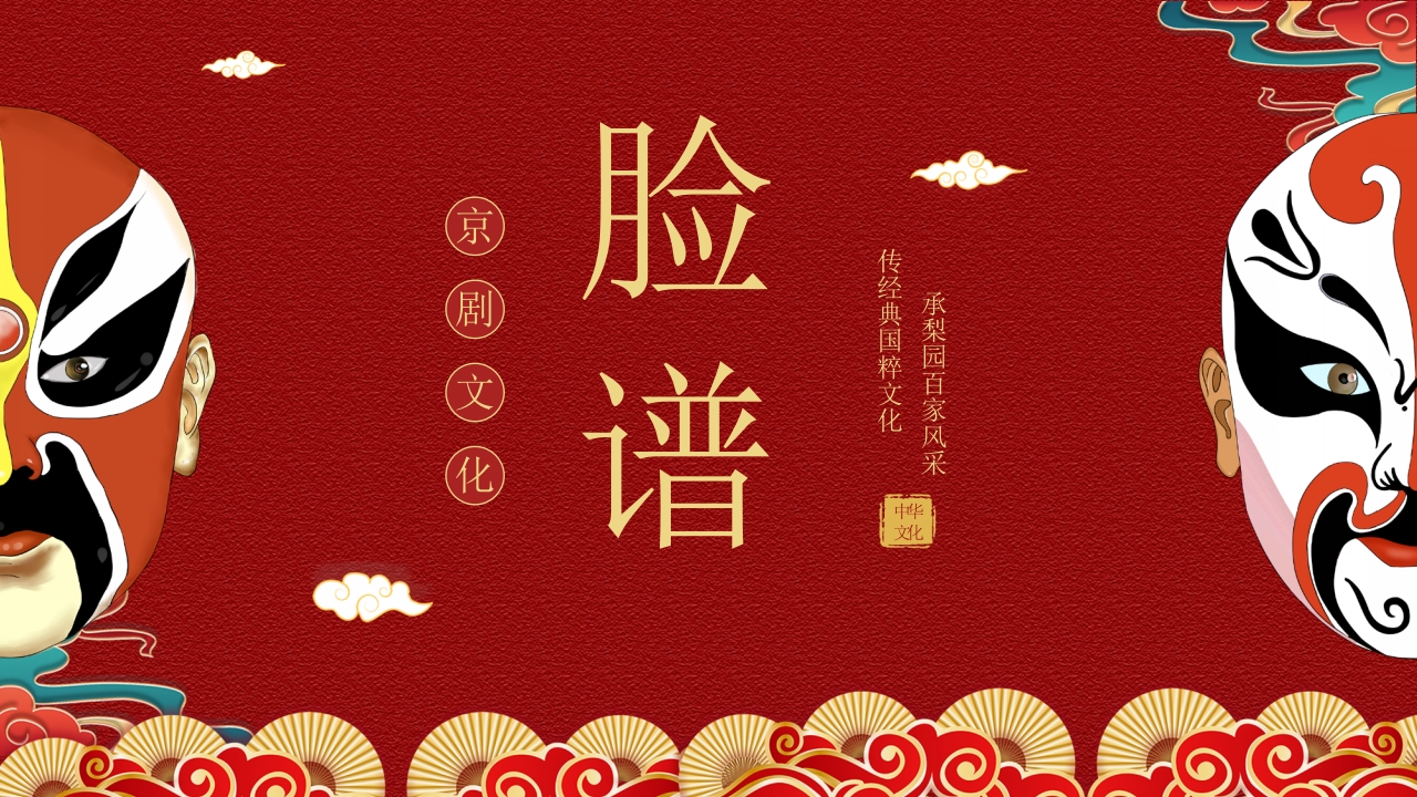 戏曲脸谱背景的京剧文化介绍PPT课件29