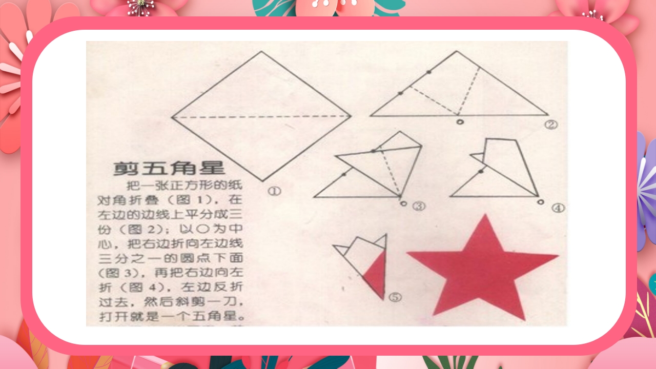《团花剪纸·五折花》美术课PPT课件10
