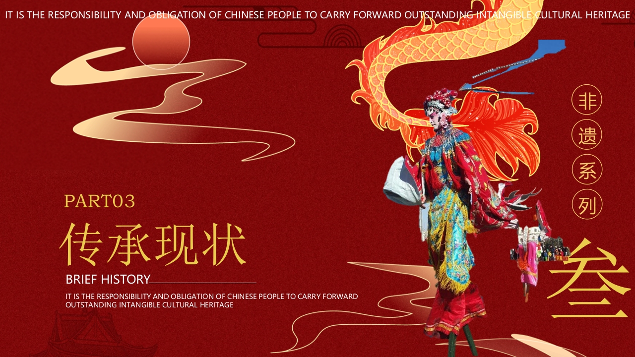 “高跷”非遗文化介绍PPT课件13