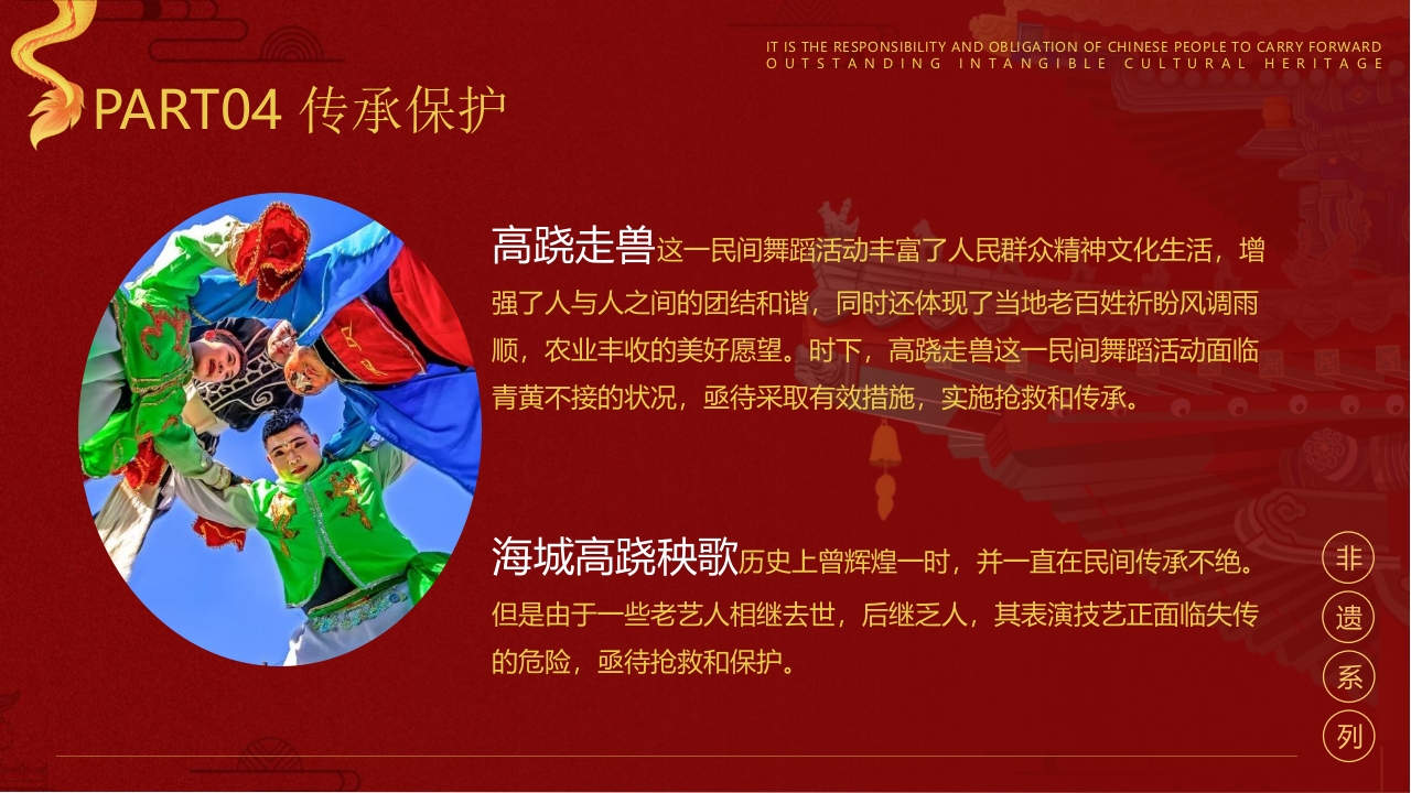 “高跷”非遗文化介绍PPT课件17