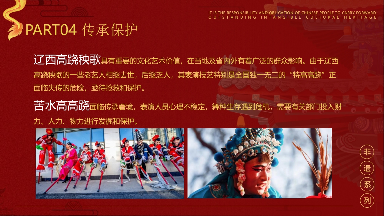 “高跷”非遗文化介绍PPT课件18