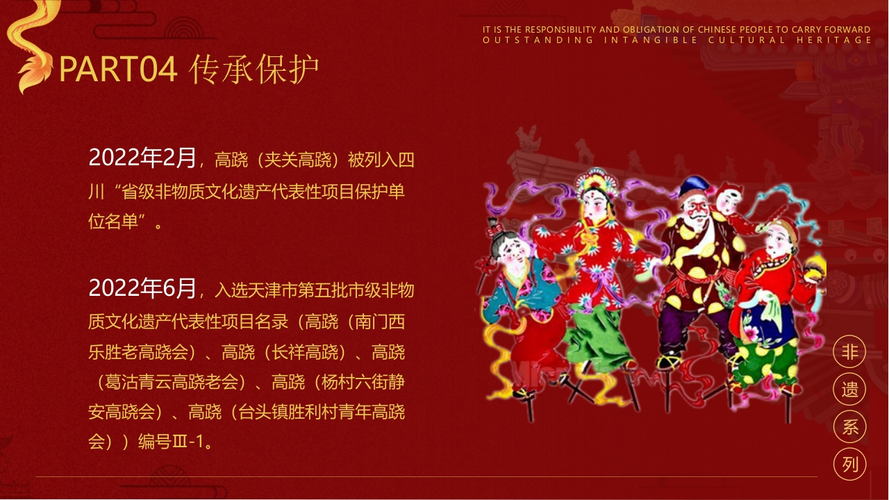 “高跷”非遗文化介绍PPT课件19