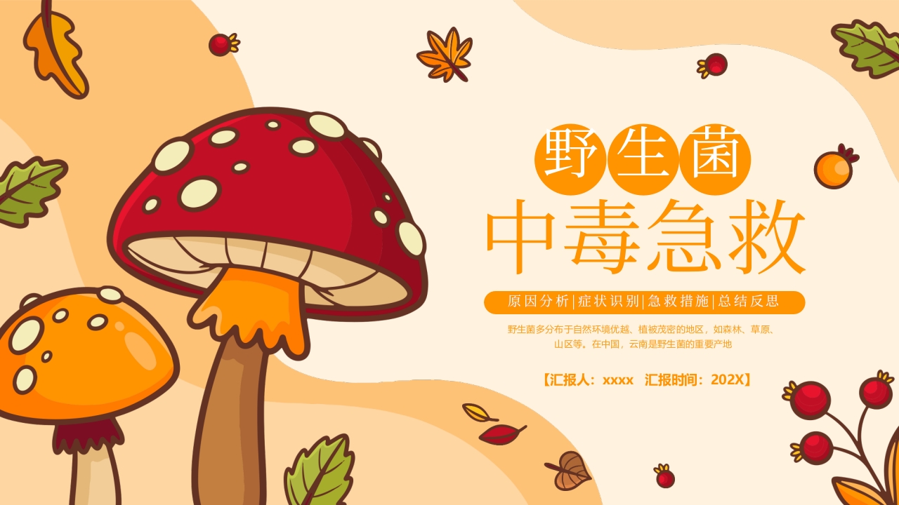 野生菌中毒急救PPT课件1