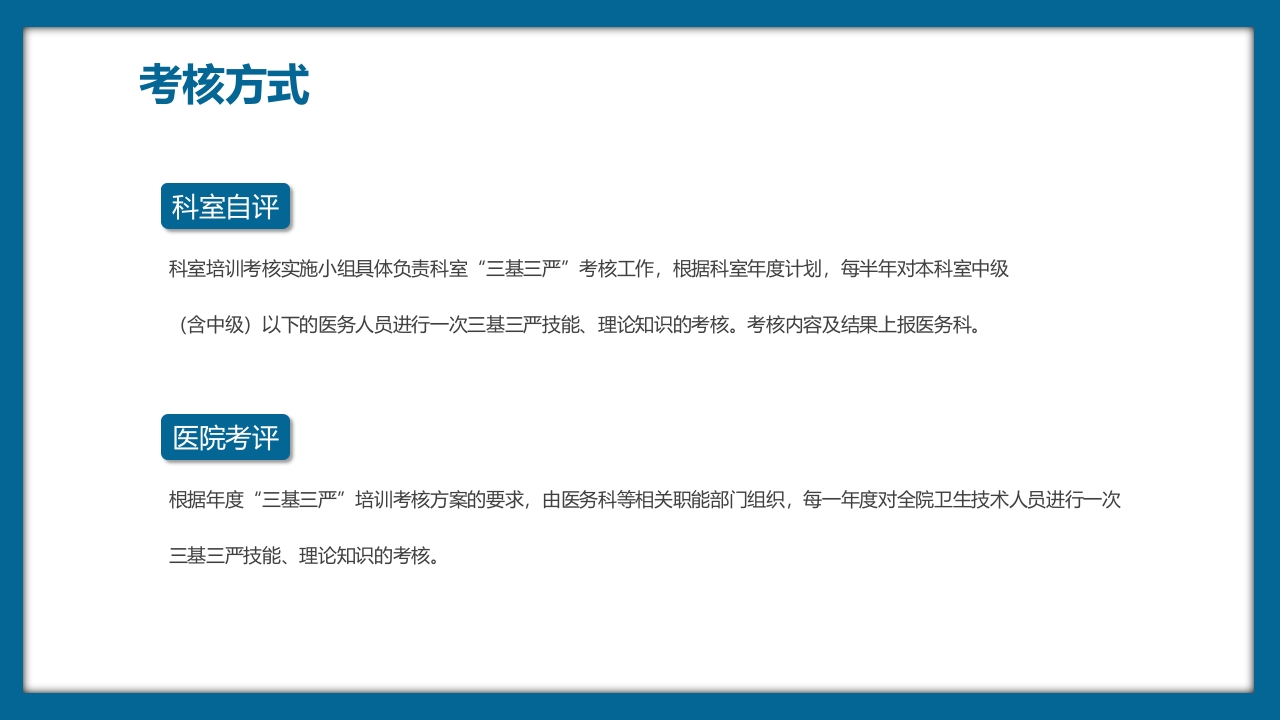 医疗三基三严培训及考核管理PPT课件16