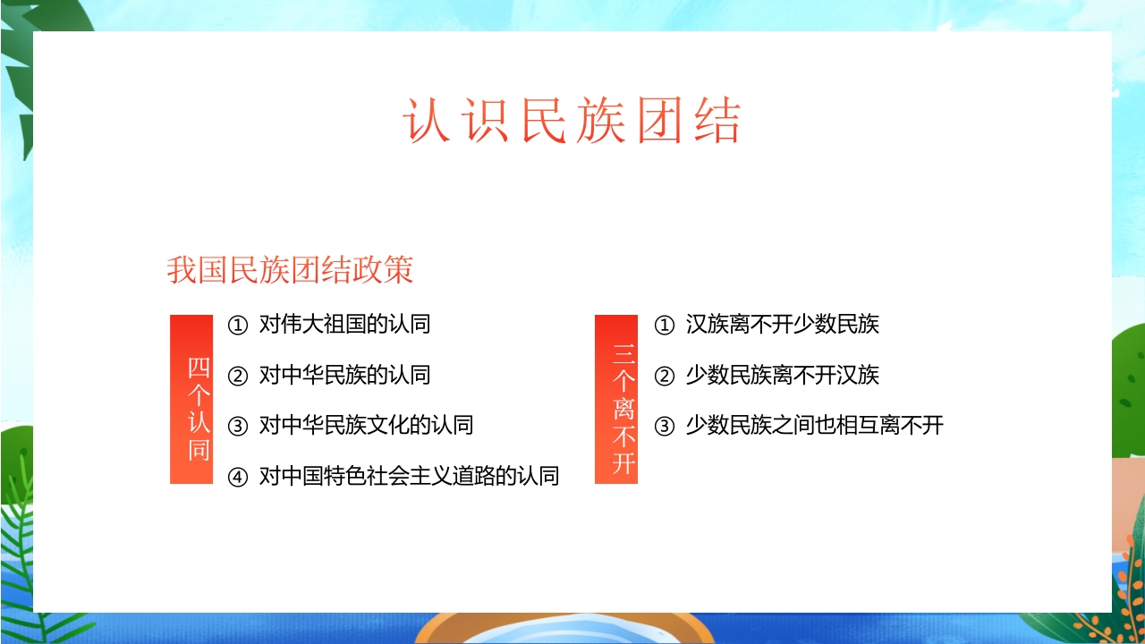中小学民族团结主题教育班会PPT课件9