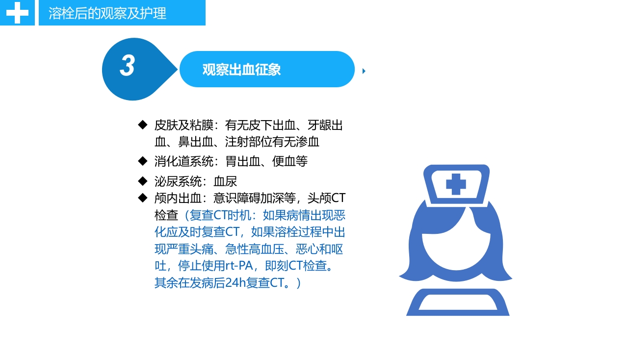急性脑卒中静脉溶栓病人的护理PPT课件22