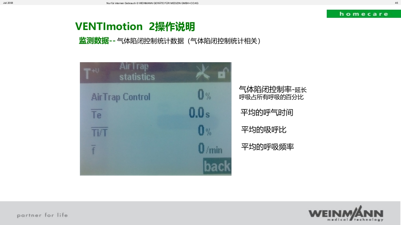 万曼无创呼吸机操作VENTImotion-2操作ppt课件46