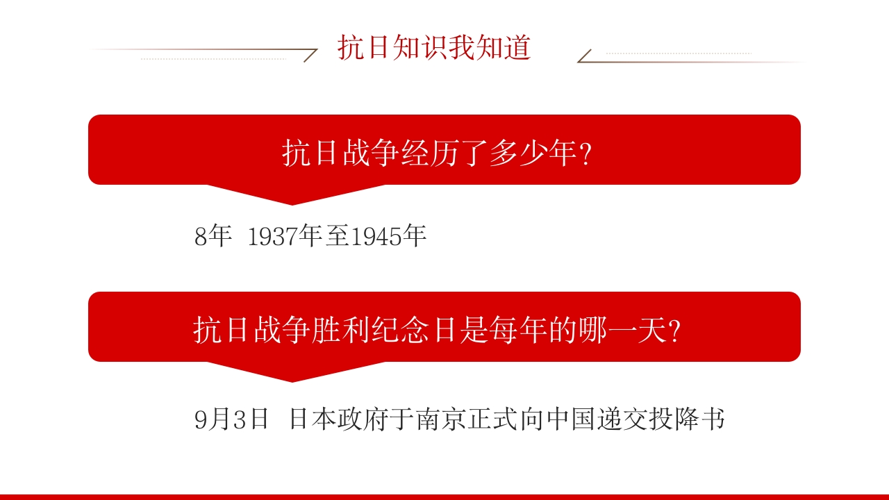 2025纪念抗日战争胜利80周年纪念日PPT课件5