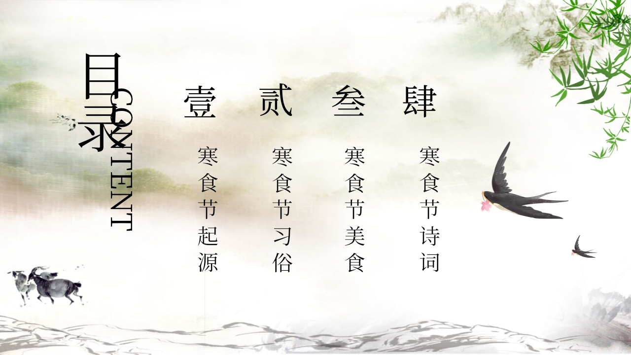 春季清明寒食节PPT课件2