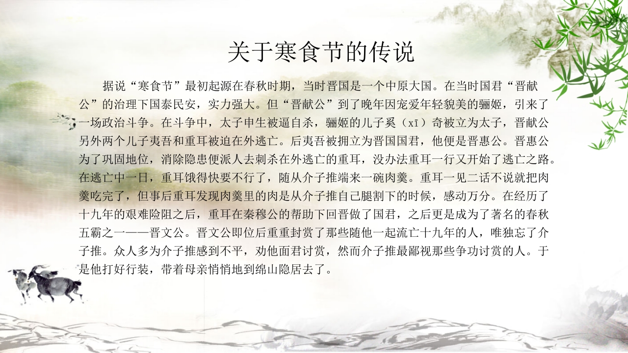 春季清明寒食节PPT课件5