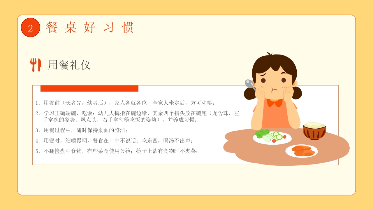 小学生餐桌礼仪主题班会PPT课件10