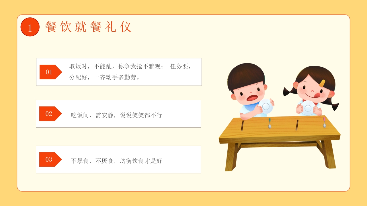 小学生餐桌礼仪主题班会PPT课件6