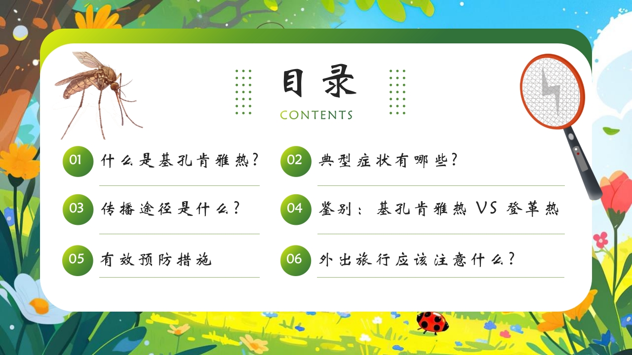 新插画风基孔肯雅热防控指南医学培训PPT课件2