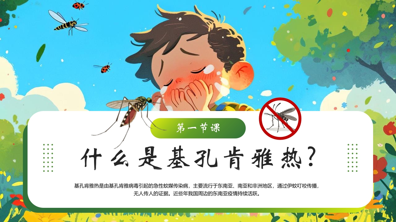 新插画风基孔肯雅热防控指南医学培训PPT课件3