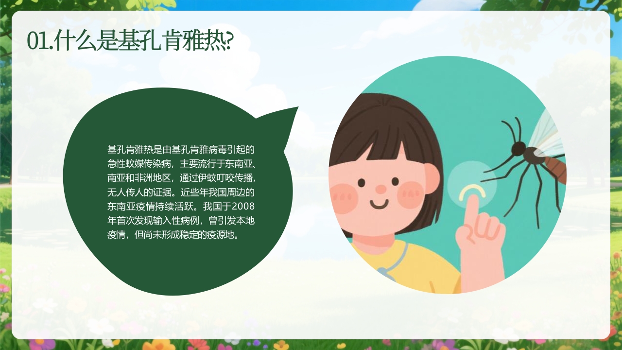 卡通风格的基孔肯雅热防控指南PPT课件4