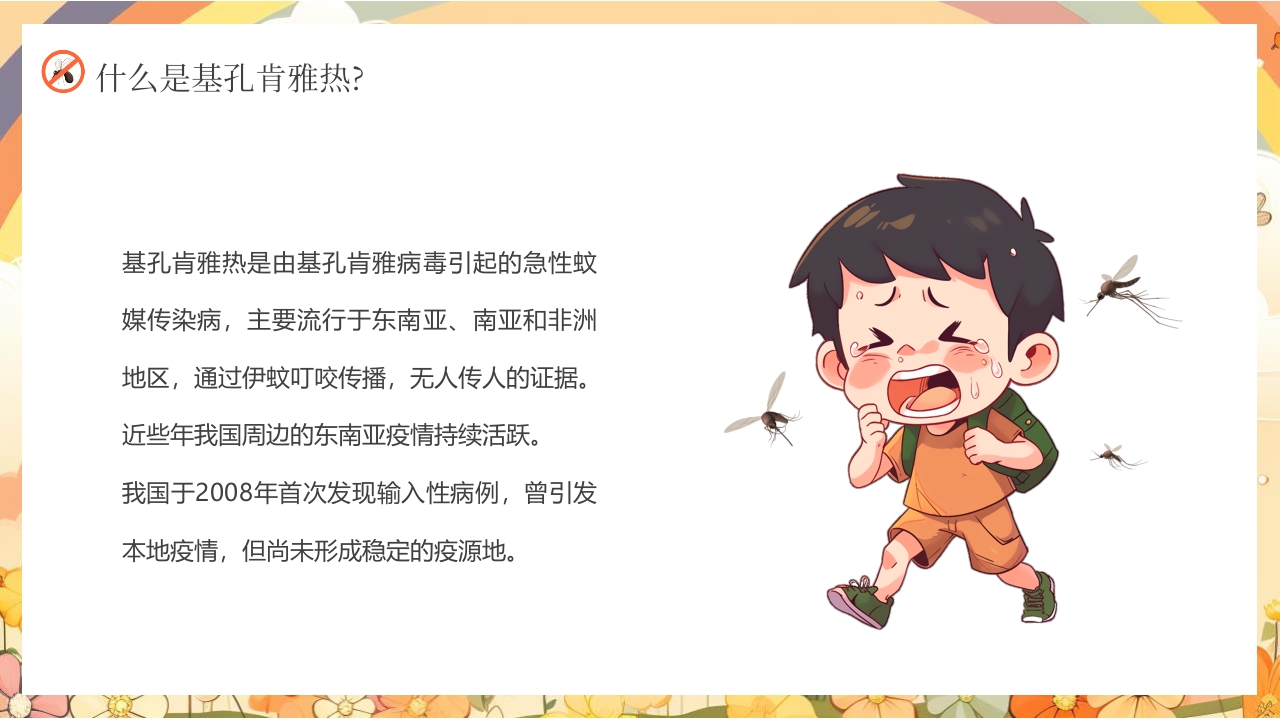 男孩背景的基孔肯雅热防控指南PPT课件4