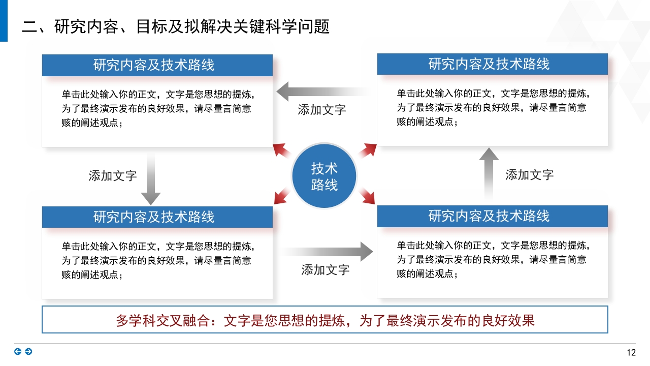 蓝色背景·国家自然科学基金科研申请汇报答辩PPT模板12