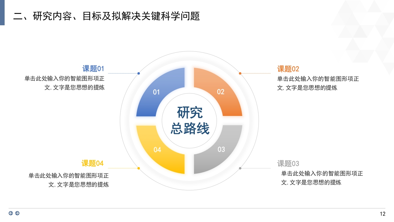 海岸线蓝背景·国家自然科学基金科研申请汇报答辩PPT模板12