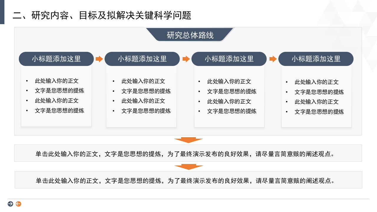 深蓝橙背景·国家自然科学基金科研申请汇报答辩PPT模板11
