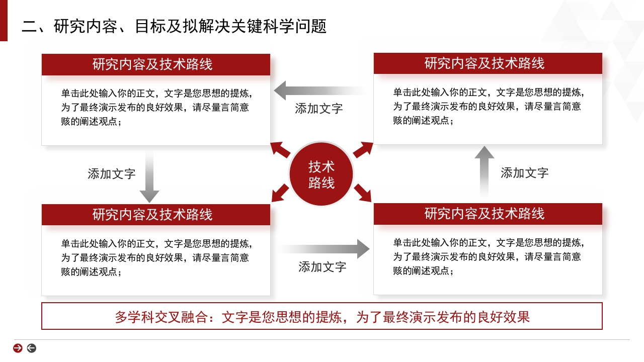 红色背景·国家自然科学基金科研申请汇报答辩PPT模板12