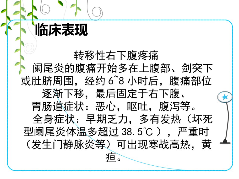 腹腔镜阑尾手术护理查房ppt课件7