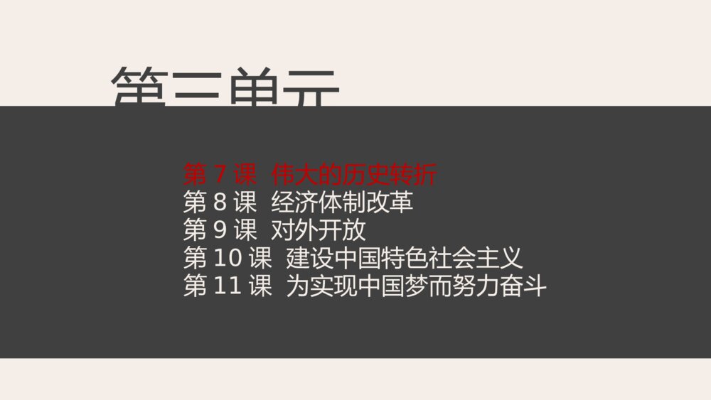 《伟大的历史转折》人教版历史八年级下第7课教学PPT课件3