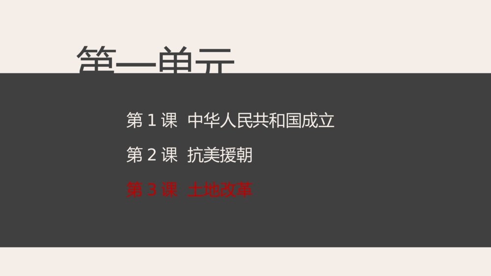 《土地改革》人教历史八年级下第3课教学PPT课件3
