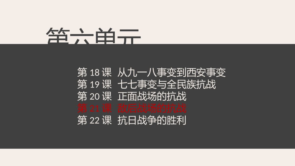 《敌后战场的抗战》人教版历史八年级上第21课教学PPT课件3