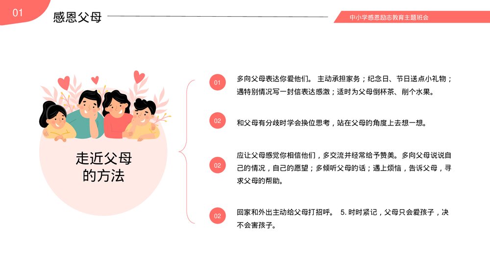 中小学感恩父母老师励志主题教育主题班会PPT课件（带内容）6